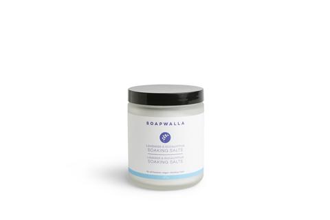 Soapwalla Lavender & Eucalyptus Soaking Salts.