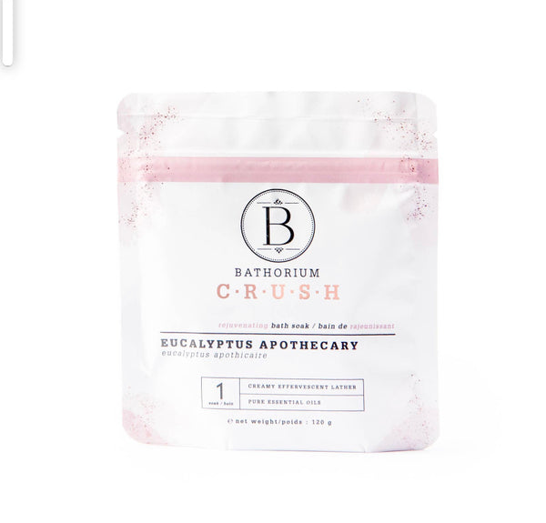 Bathorium Eucalyptus Apothecary Crush Bath Soak.